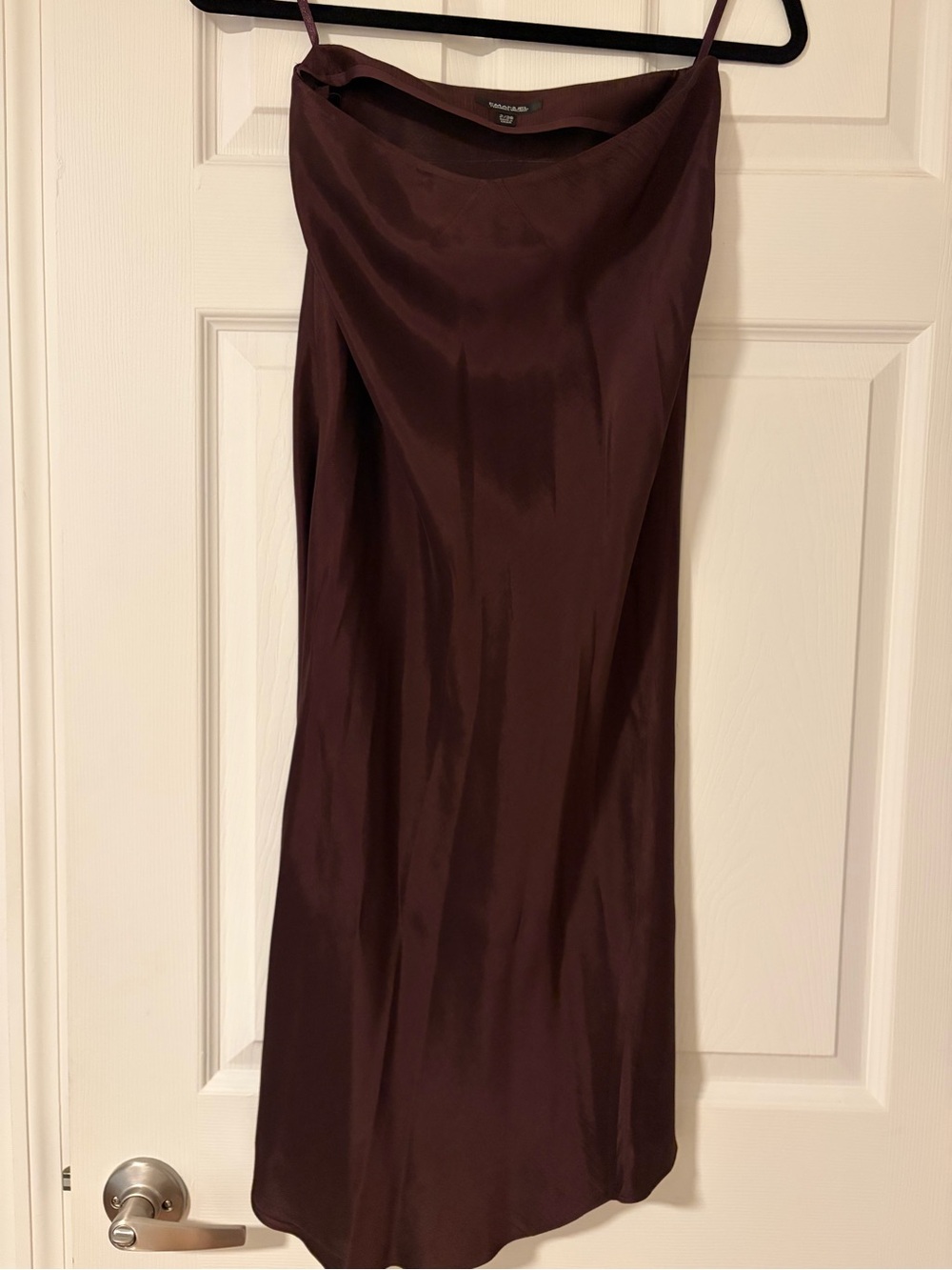 Emanuel Ungaro Plum Satin Midi Slip Skirt - Picture 1 of 3